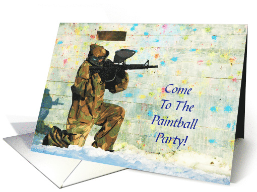 Paintball Party Invitation Paintballing in Camouflage... (1221300)