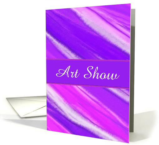 Art Show Purple Abstract Invitation card (1223050)