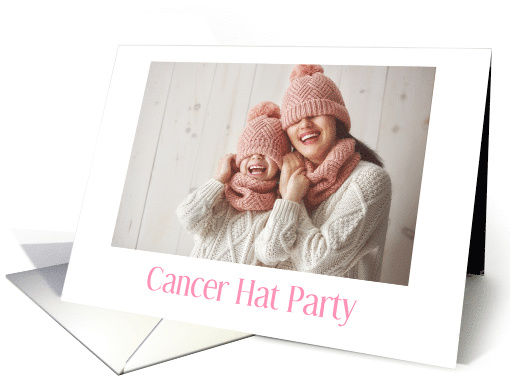 Cancer Support Party Invitation For Child With Cancer Wear Hat card