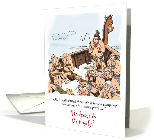 Welcome to the family greeting! A cartoony slave ship. card (1171300)
