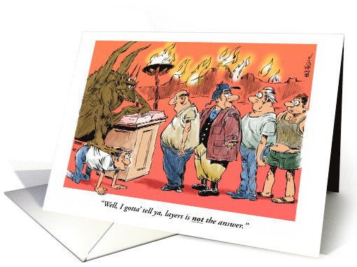 Funny Devilishly Warm Retirement Congratulations card (1196508)