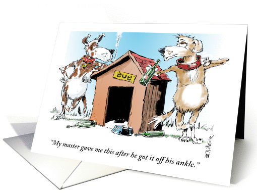 Amusing prisoner support via two doggies card (1204210)