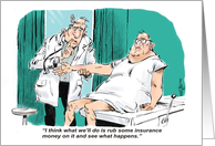 Humorous Thanks for your support health update cartoon card