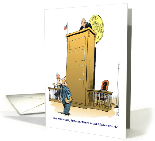 Humorous client thanks to attorney cartoon card (1261896)