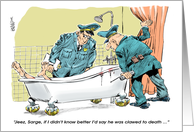 Amusing Law Enforcement Related Retirement Cartoon card