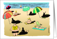 Funny summer vacation good-time wish cartoon card