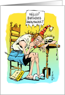 Funny Boss’s birthday hotline call cartoon card