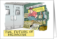 Amusing congrats on new job in the health care system cartoon card