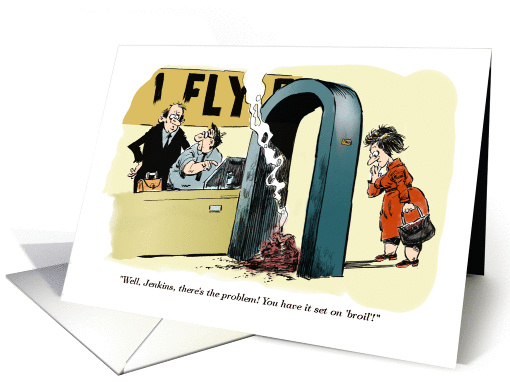 Amusing pilot's retirement congrats cartoon card (1382462)