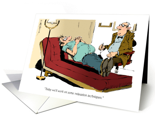 Humorous doctor/therapist appointment reminder cartoon card (1429276)
