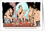 Amusing thinking of you and your caveman style cartoon card