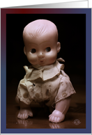 Spooky Timothy doll Halloween greeting and thanks to babysitter card