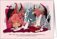 Amusing blank all occasion lawyer devils in transition card