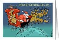 Amusing Problems with the Sleigh and a Late Christmas Greeting card