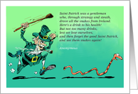 Amusing St. Partick’s Day salute cartoon card