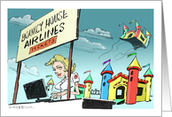 Amusing Bouncy House coming home announcement card