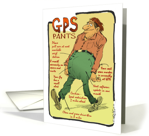 Amusing invitation to a GPS treasure hunt and fun outing card