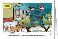 Amusing National Sense of Smell Day and bomb sniffing dog card