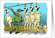 Amusing test dummies celebrating Hump day cartoon card