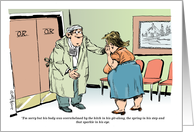 Get well after surgery & you’ll soon have your ’normal’ back cartoon card