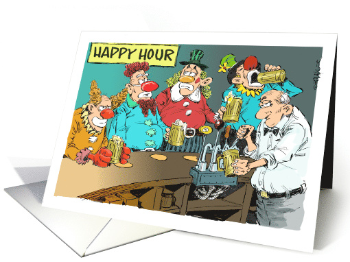 Rude happy birthday toilet humor cartoon card (1521002)