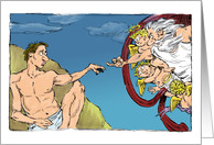 Amusing Off-color God’s Hand and Man’s Plans Cartoon card