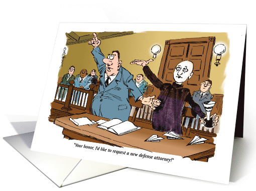 Amusing Father-in-law Birthday and the Defense Attorney Mime card