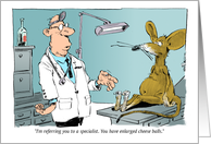 Humorous Cancer Treatment Progress Update Cartoon card