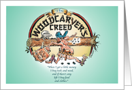 Humorous Blank Any Occasion Woodcarver’s Creed card