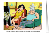 Happy Birthday Conspiracy Gift of Tin Cartoon card
