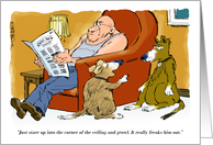 Cartoon Thanks to a Canine Pet Sitter card