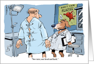 Cartoon Get Well After Male’s Hernia Surgery card