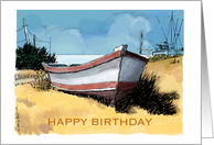 Happy Birthday Original Artwork with a Nautical Theme for Anyone card