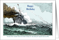 Happy Birthday and a Spanish American War Naval Incident card