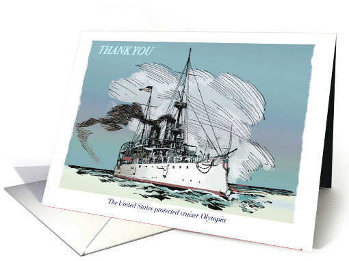 A Note Featuring an 1892 Era Naval Vessel Still Existing card