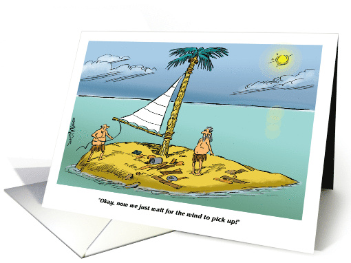 Humorous Off Into the Wind Bon Voyage Sendoff card (1732274)