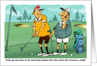 Fun Father To Be Golfing and Team Expansion card