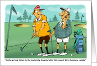 Amusing Birth Announcement of a New Golfer in the World card