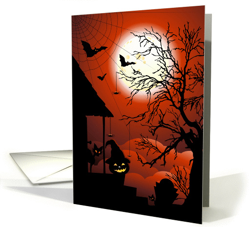 Halloween on Creepy Bloody Moonlight card (1177272)