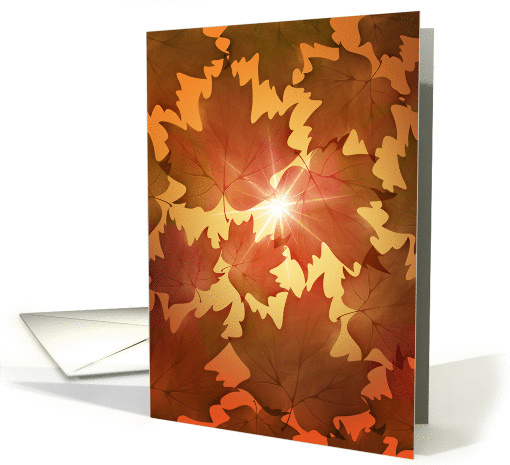 Fall Season Autumn Leaves Blank Note card (1180720)