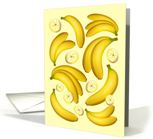 Banana Fruity Pattern, Any Occasion Blank Note card (1442066)