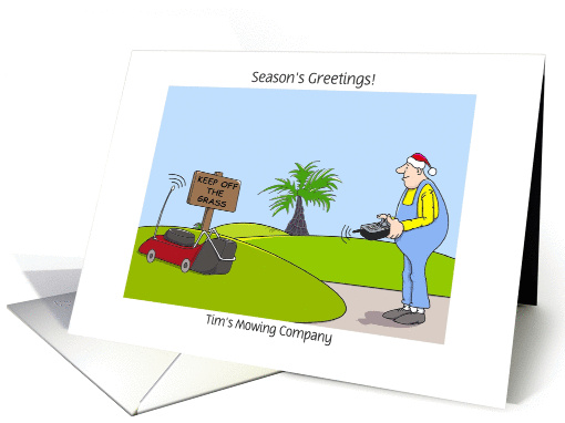 From Grass Cutting Service Customizable Christmas Card,... (1187478)