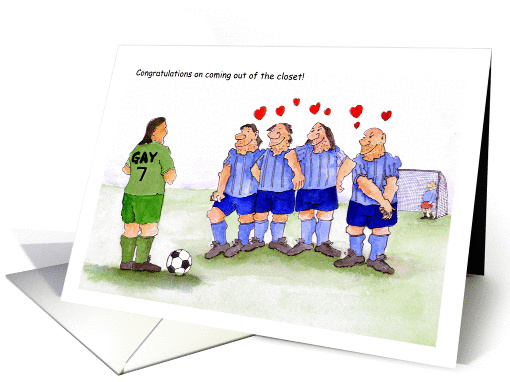 Funny gay cards, congratulations coming out of the closet card