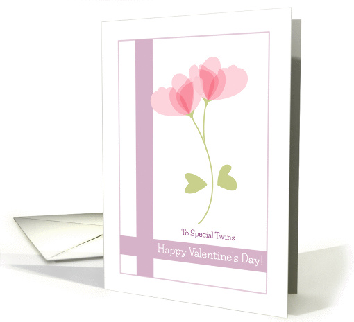 1st Valentine's Day Twins Cards, Flower, Hearts card (1214280)