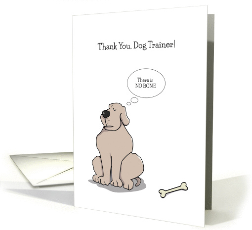 Thank You Dog Trainer Cards, Dog Cartoon card (1239234)