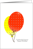 Employee Birthday Cards, Big Colorful Balloons card