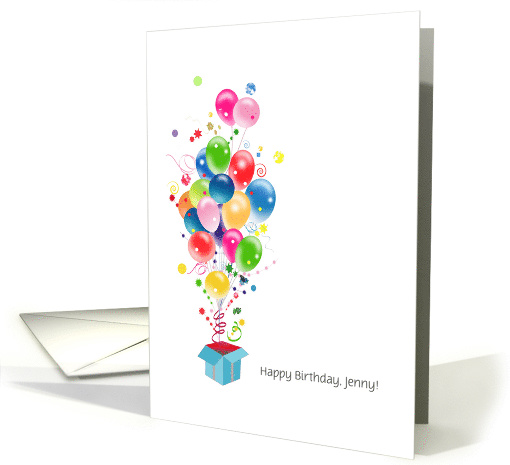 Customizable Birthday Cards Balloons Bursting Out Of... (1267740)