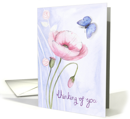 Poppy & Butterfly Thinking Of You card (1223870)