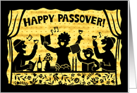 Happy Passover - family silhouette card