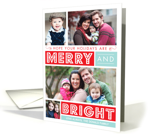 Bold Merry & Bright Holiday Photo card (1201066)